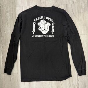 Obey Crash ‘n Burn Black Long Sleeve